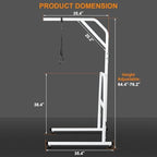Trapeze Bar for Bed Mobility, Heavy Duty Pull Up Assist Bar with Floor Stand, 5Ft-7Ft Height Adjustable Trapeze Bar, Medical Patient Mover for Care Facilities, White