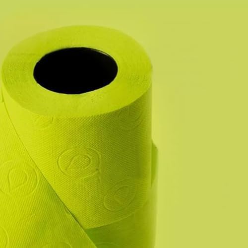 Renova Lime Green Toilet Paper 3-Ply - Ideal for Decorating Your Home or Office - Pack of 6 Compact Rolls- 140 Sheets - Eco-label Certified - Dermatologically Tested - Septic Safe - Sustainable & Soft