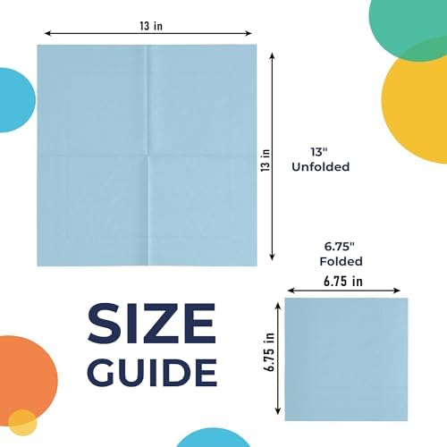 Light Blue Napkins Disposable Everyday 100 Pcs 2 Ply Light Blue Dinner Napkins Bulk For Parties & Party Supplies