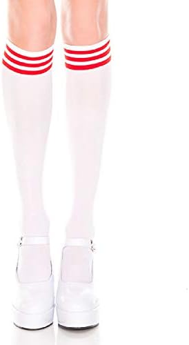 Music Legs Women's Striped Top Opaque Knee Hi