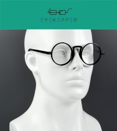Eyekepper 4 Pack Oversized Round Reading Glasses (2 Pairs Black and 2 Pairs Tortoise) for Men Women Retro Readers +1.75
