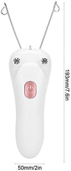 Ladies Facial Hair Remover, Electric Facial Hair Remover for Women USB Rechargeable Thread Epilator Cotton Threading Hair Removal with Cotton Thread and Pearl Powder for Face Arms Legs(Pinks)
