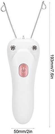 Ladies Facial Hair Remover, Electric Facial Hair Remover for Women USB Rechargeable Thread Epilator Cotton Threading Hair Removal with Cotton Thread and Pearl Powder for Face Arms Legs(Pinks)