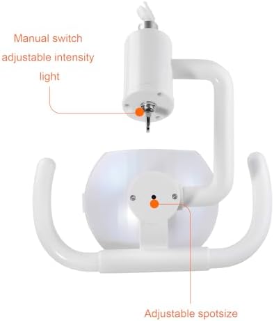 Global-Dental 50W Wall Hanging Surgical Examination Lamp Wall-Mounted Shadowless Cold Lamp Light with Arm for 22mm