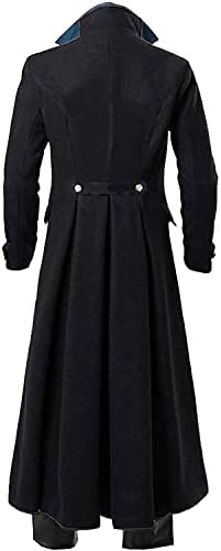 BITSEACOCO Mens Vintage Victorian Steampunk Jacket, Gothic Renaissance Medieval Frock Coat Cosplay Halloween Costume Tailcoat