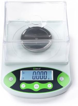 U.S. Solid 500gx0.001g Lab Analytical Balance 1mg Digital Precision Lab Scale Electronic Scientific Weighing Jewelry Scales w/Windshield
