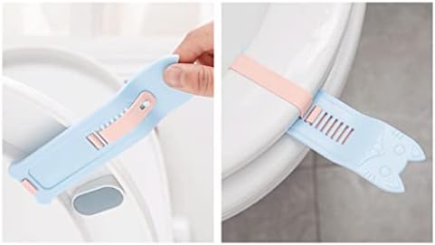 Habiba Toilet Lid Handle 3/6 Pcs Toilet Seat Handle Lifter, Hygienic Toilet Seat Lifter Clean Tightly Fixed Adjustable Repeated Use Toilet Supplies Safer