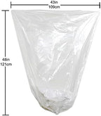 TYPLASTICS 45-48 Gallon Clear Trash Can Liners - 43" x 48" - High Density Garbage Bags - 200 Pack - Multipurpose for Office, Yard, Recycling, Industrial and Commercial