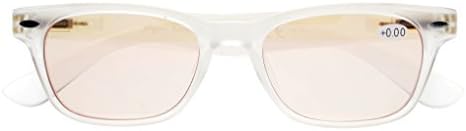 Eyekepper Computer Glasses Comfortable Tinted Lens Computer Eyeglasses,Matte Clear Frame +3.50