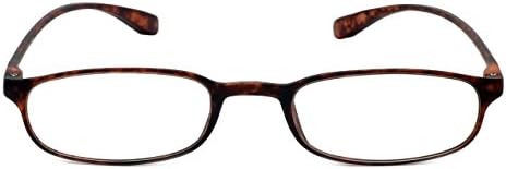 Calabria 718 Flexie Oval Reading Glasses Men/Women Bendable Single Power Readers Flexible Lightweight Durable TR-90 Frame