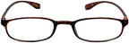 Calabria 718 Flexie Oval Reading Glasses Men/Women Bendable Single Power Readers Flexible Lightweight Durable TR-90 Frame