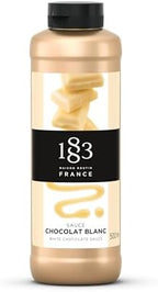 1883 White Chocolate Sauce – 500ml Bottle – Authentic French Dessert Sauce – Creamy, Sweet White Chocolate Flavor – Ideal for Coffee, Desserts & More