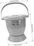 Portable Plastic Bedpan Lid Thickened Household Spittoon Night Urine Pot for Adults and Pregnant Women