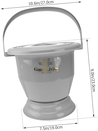 Portable Plastic Bedpan Lid Thickened Household Spittoon Night Urine Pot for Adults and Pregnant Women