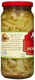 Mezzetta Spicy Pickled Onions - Crunchy Yellow Onion Marinated in Vinegar, Oregano & Chilies - Perfect for Burgers, Tacos, Sandwiches - Fresh Flavorful - Elevate Your Dishes - 16 Oz Jar - Pack of 2