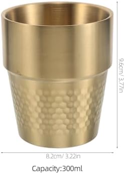 NUOBESTY Stainless Steel Water Tumbler 300ml Unbreakable Embossed Diamond Pattern Reusable Metal Camping Cup for Juice Beer Coffee and Iced Beverages