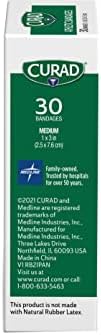 CURAD Athletic Foam Bandages, 1" x 3", Perfect for Sports Injuries, Pack of 6, 30 Count