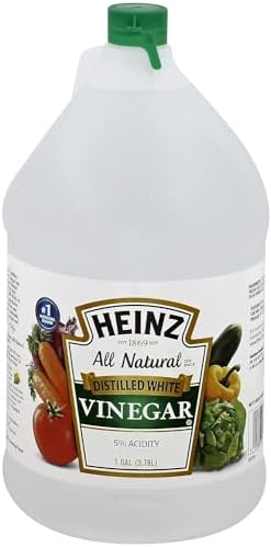 Heinzs All Natural Distilled White Vinegar, 5% Acidity, 1 Gallon (2 Pack)
