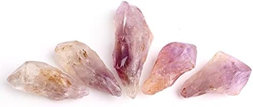 1PC Natural Auralite-23 Rare Purple Titanium Quartz Rough Stones Point Pendants Raw Crystals Black Hairstone Healing (Color : 20-30g, Size : Purple Titanium)