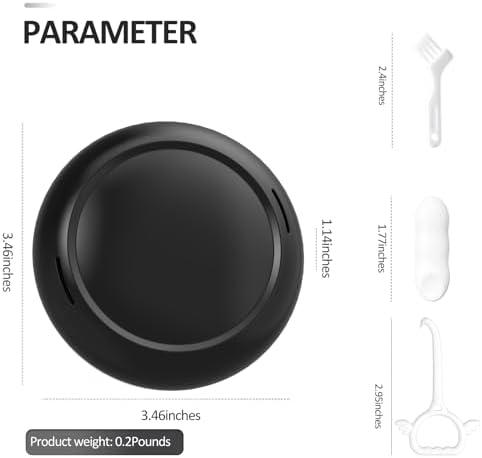 Retainer Case with Mirror,Slim Aligner Case with Vent Holes,Cute Night Mouth Guard Box,Retainer Removal Tool and Brush (Black Blue)
