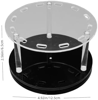 12 Holes Acrylic Rotatable Tweezers Holder, Eyelash Makeup Grafting Tweezer Display Stand Extensions Organizer Training Rack Beauty Tools (Black)