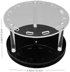 12 Holes Acrylic Rotatable Tweezers Holder, Eyelash Makeup Grafting Tweezer Display Stand Extensions Organizer Training Rack Beauty Tools (Black)