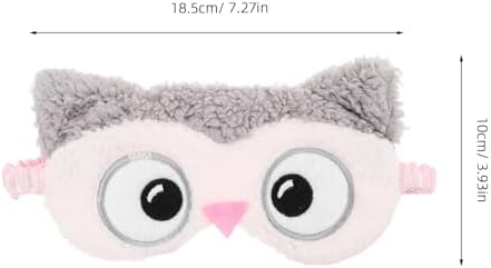 FRCOLOR Plush Soft Blackout Eye Mask Cartoon Bird-Inspired Light-Blocking Sleeping Blindfold for Women Men Nap Travel