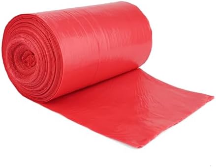 D.RECT Bin Bags 60L - Bin Liners 50 Pieces - Rubbish Bags - Bin Bag Perfect for Everyday Use, Household, Office, Kitchen & Caterers, Red