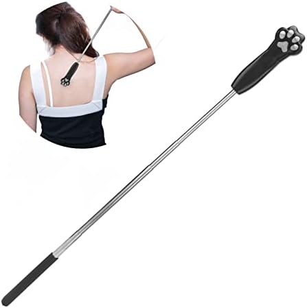 Estink Extendable Back Scratcher, Cat Claw Back Scratchers Cute Extendable Stainless Steel Backscratcher Telescoping Massage Tool for Itch Relief Men Women in Travel Home Office