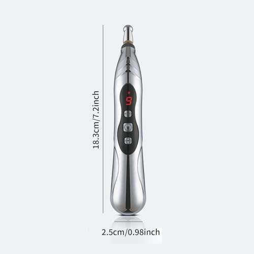 Acupuncture Pen, 9 Intensity Levels 5-in-1 Electronic Acupuncture Pen Pain Relief Therapy Rechargeable Powerful Meridian Energy Massage Pen Relief Pain Tools