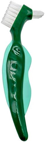 Uouovo Premium Hard Denture Brush Toothbrush, Cleaning Brush, Multi-Layered Bristles & Portable Denture Double Sided Brush, Denture Care (Pack of 2)