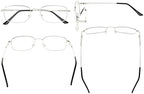 Eyekepper Mens Womens Reading Glasses Bendable Titanium Memory Readers
