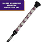 Weaver Livestock Basic Pig Show Whip, Hog Livestock Whip with Braided Nylon Handle, Leather Popper, Lightweight Braided Shaft