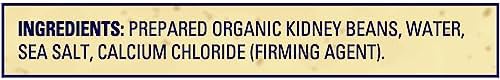 BUSH'S BEST 15 oz Canned Organic Dark Red Kidney Beans, Source of Plant Based Protein and Fiber, Low Fat, Gluten Free, (Pack of 12)