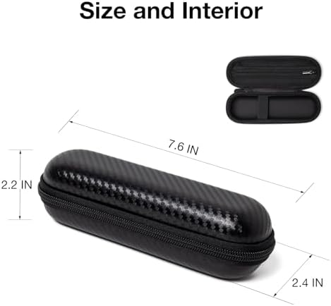 Nincha Compact Travel Trimmer Case for Philips Hybrid Electric Trimmer and Shaver, Face + Body Groomer QP2724/90, QP2834/70, QP1924/70, QP6531/70, QP4631/90, Hard Carrying Case, Black