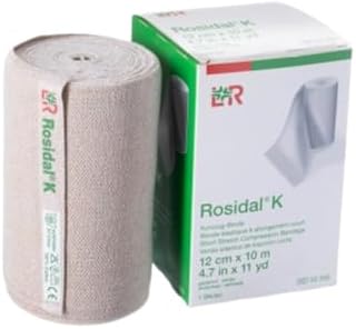 Lohmann & Rauscher Rosidal K Short Stretch Compression Bandage, For Use In The Management of Acute & Chronic Lymphedema, Edema, & Venous Insufficiency, 4.72" x 11 Yards (12cm x 10m), 1 Roll