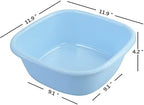Jekiyo Colored Wash Basin, Small Plastic Dish Tubs, 8 Quart / 3 Packs