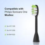 Replacement Toothbrush Heads Compatible with Philips Sonicare One Electric Toothbrush，Brush Head 10 Pack for HY1100 for HY1200 for BH1022,5black+5white