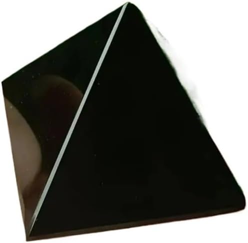 1pc 3.5-4.5cm Crystal Pyramid, Black Obsidian Pyramid, Home Living Decor, Crystal Decor