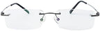 Agstum Blue Light Blocking Glasses - Flexible Rimless Titanium Alloy Eyeglasses Frames Clear Lens