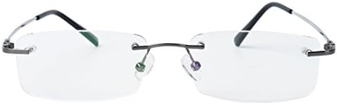 Agstum Blue Light Blocking Glasses - Flexible Rimless Titanium Alloy Eyeglasses Frames Clear Lens