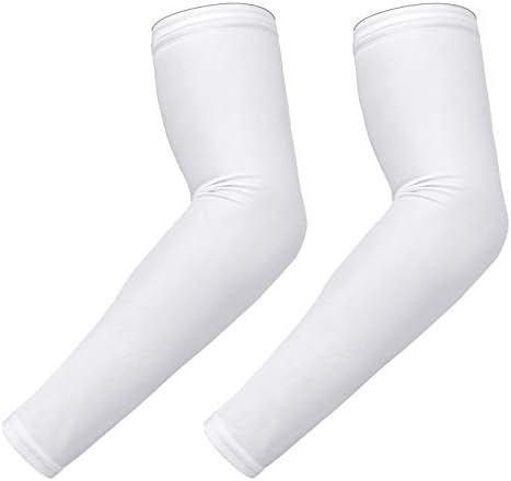 HDE Arm Sleeves for Men Women, Compression Sleeve Arm UV Protection Basketball Baseball Football (Pair)