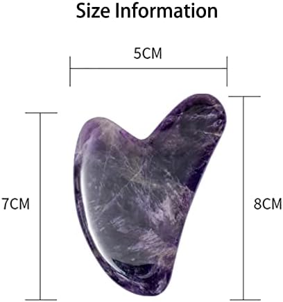 HOTACE Natural Amethyst Facial Jade Guasha Massager Face Guache Scraper Neck Body Relaxation Slimming Gua Sha Board Beauty Thin Lift Skin Care Tools-Purple