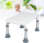 ZJchao Aluminum Alloy Bath Stool Adjustable Height Non-Slip Shower Seat for Seniors and Children