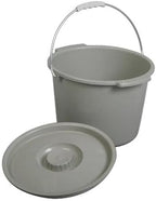 Medline MDS80306B Commode Buckets with Handle and Lid (Pack of 6)