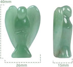 Green Aventurine Original Pocket Guardian Angel Healing Stone Crafts Figurine Gemstone Decoration 1.5 Inches