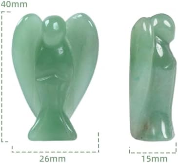 Green Aventurine Original Pocket Guardian Angel Healing Stone Crafts Figurine Gemstone Decoration 1.5 Inches