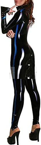 Women Rubber Latex Catsuit Ladies Jumpsuit