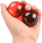 BRABUD 1.77'' Crystal Handballs Red Transparent Color Chinese Health Exercise Massage Balls Stress Relieve Desk Decor Collectible Gift with Box TQGJBS615