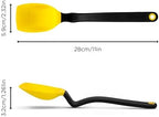 Dreamfarm Supoon Non-Stick Sit-Up Silicone Scraping, Serving, Cooking Spoon Measures 5ml Tsp & 15ml Tbsp - 11" Yellow